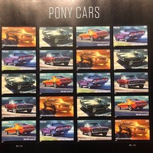 USPS  Stamps #5719a (5715-19) Pony Cars Sheet of 20  Stamps - MNH